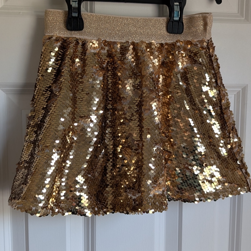 365 Kids Gold Sequin Skirt Size 4